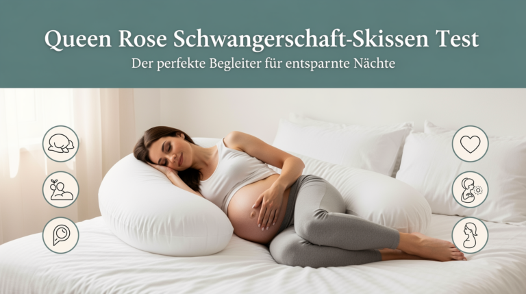 Queen Rose Schwangerschaftskissen Test für besseren Schlaf und Unterstützung während der Schwangerschaft
