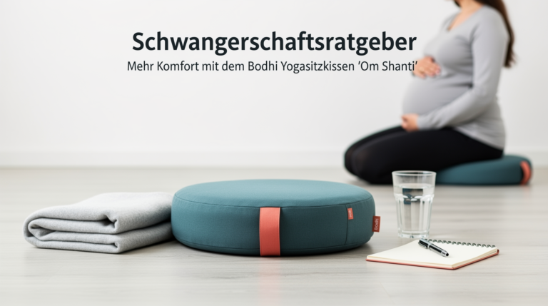 Bodhi Yogasitzkissen 'Om Shanti' im Schwangerschaft Test für optimalen Komfort
