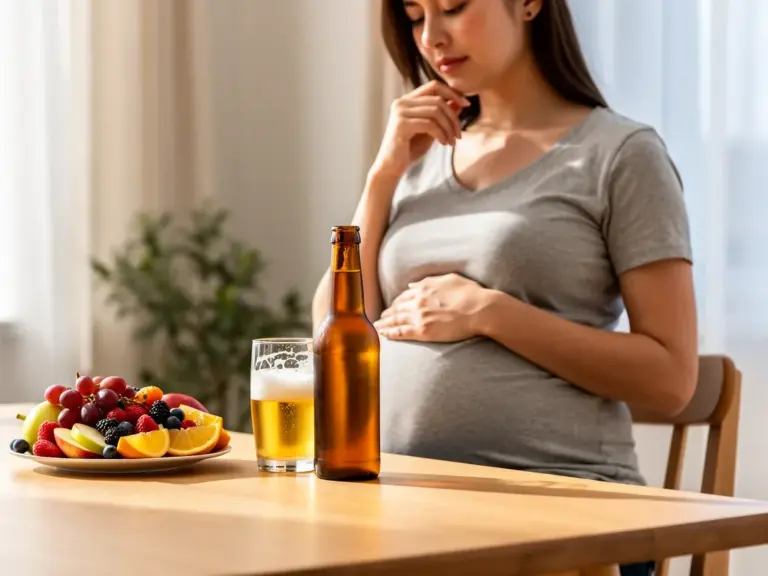 Illustration zum Thema Alkoholfreies Bier Schwangerschaft
