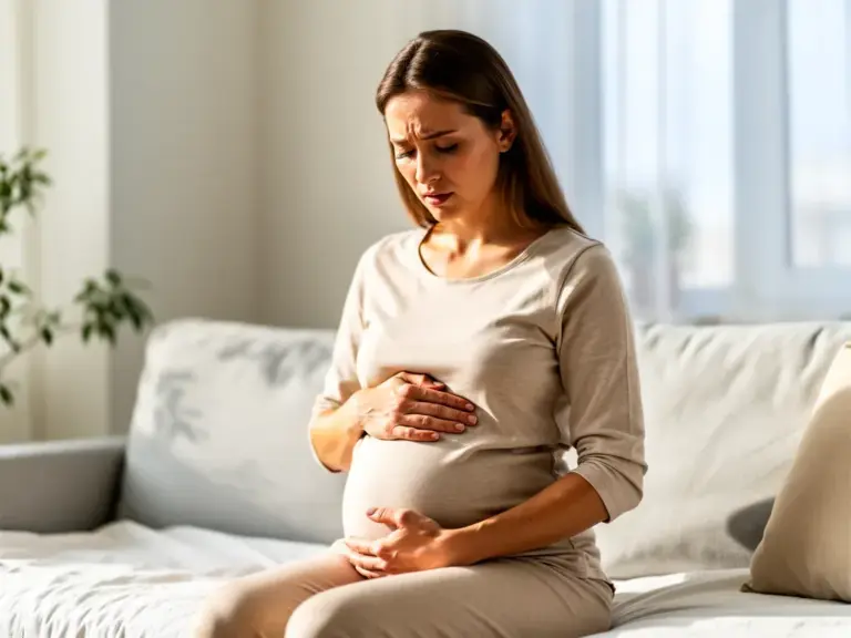 Schwanger mit CMV: Risiken und Auswirkungen auf die Gesundheit des Babys Schwangere Frau mit Sorgen über CMV und dessen Auswirkungen auf das Baby