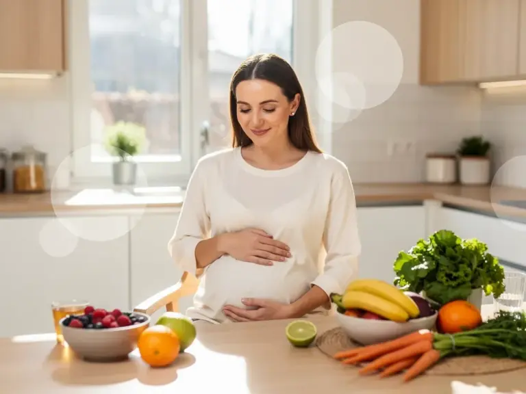 Kinderwunsch und Schwangerschaft: welche Vitamine wirklich wichtig sind Frau misst Vitamine für Kinderwunsch und gesunde Schwangerschaft vor Eisprung