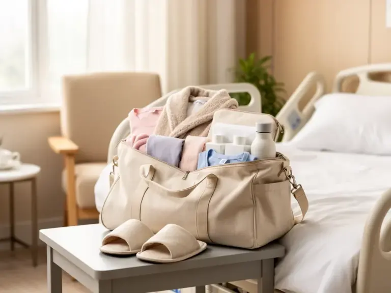 Packliste für die Kliniktasche bei einer PDA-Geburt mit wichtigen Tipps