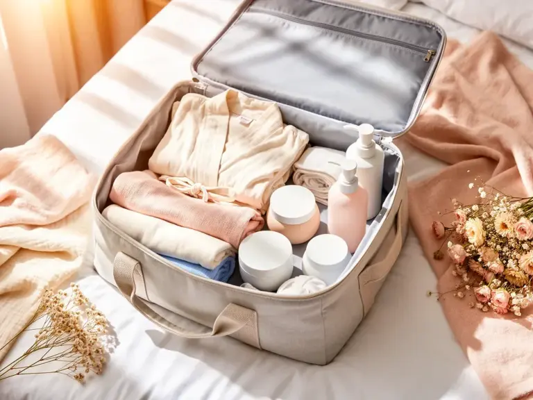 Kliniktasche im Sommer: Welche Essentials du benötigst Kliniktasche für den Sommer mit Essentials wie Kleidung und Pflegeprodukten packen