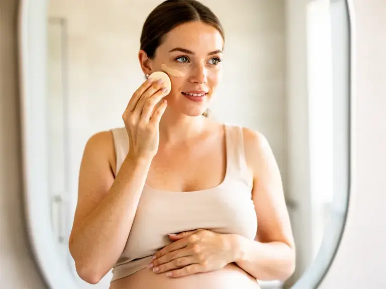 Make-up in der Schwangerschaft: So wählen Sie sichere Produkte aus Illustration zum Thema Make-up Schwangerschaft