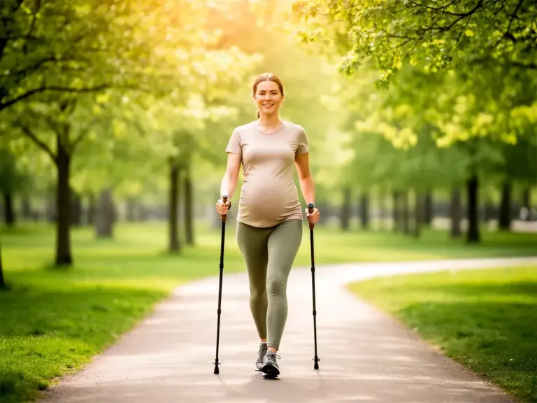Nordic Walking während der Schwangerschaft: Fit und aktiv bleiben Nordic Walking während der Schwangerschaft fördert Fitness und Wohlbefinden für Mutter und Kind