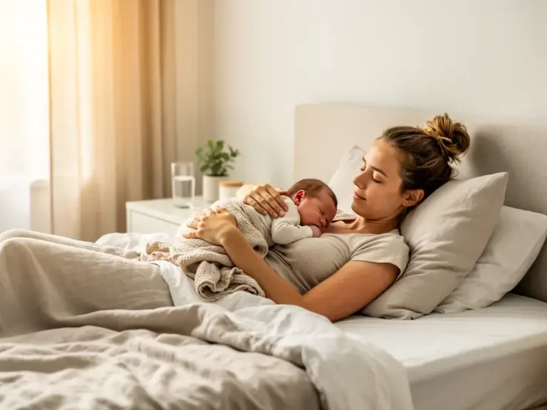 Schlafstrategien für Mütter im Wochenbett mit Baby für entspannte Nächte