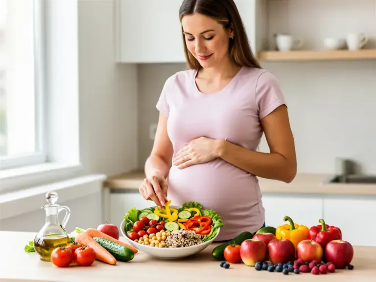 Schwangerschaftsdiabetes verstehen und Ernährung gezielt anpassen Schwangere Frau prüft Blutzucker und passt ihre Ernährung bei Schwangerschaftsdiabetes an