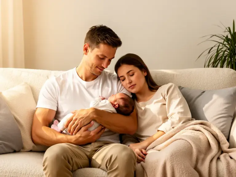 Wochenbett für Partner: Wie Väter aktiv unterstützen können Vater und Partner unterstützen im Wochenbett durch emotionale und praktische Hilfe