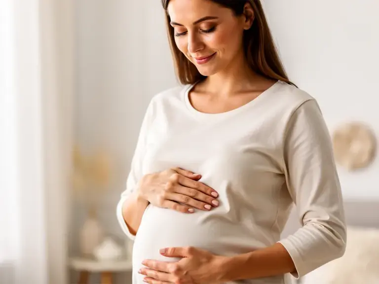 Entwicklung des Babys in der zwölfte Schwangerschaftswoche mit ersten Bewegungen und Organbildung